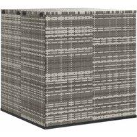 Berkfield Home Garden Cushion Box PE Rattan 100x97.5x104 cm Grey