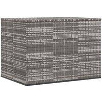 Berkfield Home Garden Cushion Box PE Rattan 145x100x103 cm Grey | Size: 145 x 100 x 103 cm