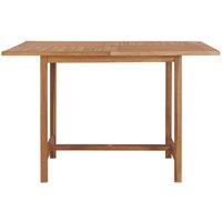 Berkfield Home Garden Dining Table 110x110x75 cm Solid Wood Teak in Brown | Size: 110 x 110 x 75 cm