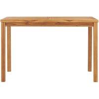 Berkfield Home Garden Dining Table 120x70x77 cm Solid Teak Wood in Brown | Size: 120 x 70 x 77 cm