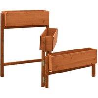 Berkfield Home Garden Folding Planter Orange 60x14x75 cm Solid Firwood | Size: 60 x 14 x 75 cm