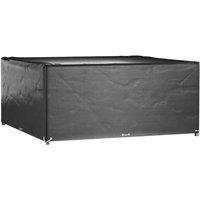 Berkfield Home Garden Furniture Covers 2 pcs 16 Eyelets 250x250x90 cm Square in Black | Size: 250 x 250 x 90 cm