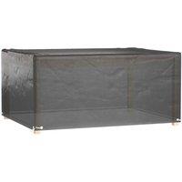 Berkfield Home Garden Furniture Covers 2 pcs 8 Eyelets 180x135x80 cm Rectangular in Black | Size: 180 x 135 x 80 cm