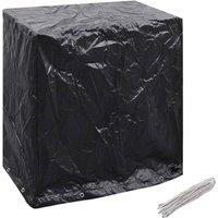 Berkfield Home Garden Furniture Covers 2pcs Tabletennis Table 160x55x182 cm in Black | Size: 160 x 55 x 182 cm