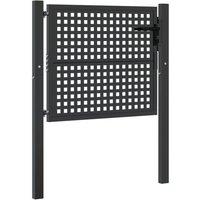 Berkfield Home Garden Gate Anthracite 105x125 cm Steel in Dark Grey