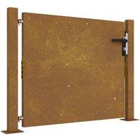 Berkfield Home Garden Gate 105x80 cm Corten Steel in Brown