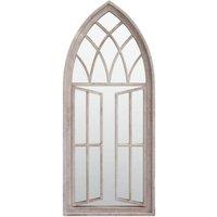 Berkfield Home Garden Mirror Sand 70x30 cm Iron for Outdoor Use in Cream