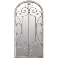 Berkfield Home Garden Mirror Sand 70x30 cm Iron for Outdoor Use in Cream