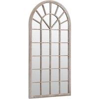 Berkfield Home Garden Mirror Sand 90x45 cm Iron for Outdoor Use in Beige