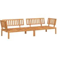 Berkfield Home Garden Pallet Corner Sofas 2 pcs Solid Wood Acacia in Brown