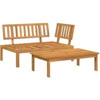 Berkfield Home Garden Pallet Sofa Set 2 pcs Solid Wood Acacia in Brown