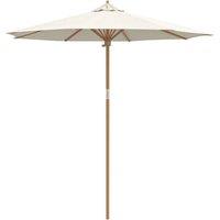 Berkfield Home Garden Parasol Cream White 240x260 cm Bamboo