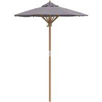 Berkfield Home Garden Parasol Dark Grey 150x210 cm Bamboo