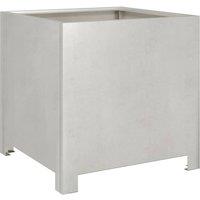 Berkfield Home Garden Planter 40x40x40 cm Stainless Steel in Silver | Size: 40 x 40 x 40 cm