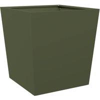 Berkfield Home Garden Planter Olive Green 50x50x50 cm Steel | Size: 50 x 50 x 50 cm