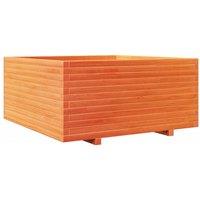 Berkfield Home Garden Planter Wax Brown 100x100x49.5 cm Solid Wood Pine