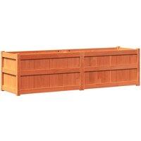 Berkfield Home Garden Planter Wax Brown 180x50x50 cm Solid Wood Pine | Size: 180 x 50 x 50 cm