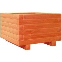 Berkfield Home Garden Planter Wax Brown 40x40x26.5 cm Solid Wood Pine