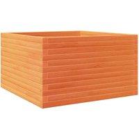 Berkfield Home Garden Planter Wax Brown 80x80x46 cm Solid Wood Pine | Size: 80 x 80 x 46 cm