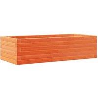Berkfield Home Garden Planter Wax Brown 90x40x23 cm Solid Wood Pine | Size: 90 x 40 x 23 cm