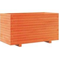 Berkfield Home Garden Planter Wax Brown 90x40x49.5 cm Solid Wood Pine