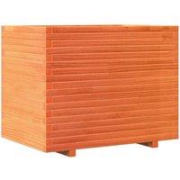 Berkfield Home Garden Planter Wax Brown 90x60x72.5 cm Solid Wood Pine