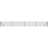 Berkfield Home Wire Mesh Fence with Flange Green 1x10 m