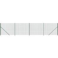 Berkfield Home Wire Mesh Fence with Flange Green 1.4x10 m