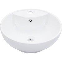 Berkfield Home Wash Basin with Overflow 46.5x18 cm Ceramic White