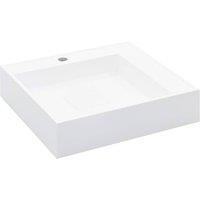 Berkfield Home Wash Basin 50x50x12.3 cm Mineral Cast/Marble Cast White