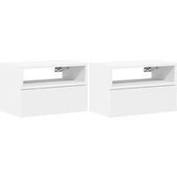 Berkfield Home Wall-mounted Bedside Cabinets 2 pcs White 45x26x28.5 cm