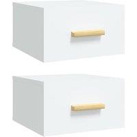 Berkfield Home Wall-mounted Bedside Cabinets 2 pcs White 35x35x20 cm | Size: 35 x 35 x 20 cm