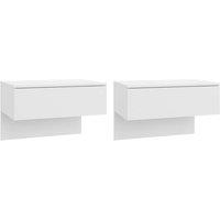Berkfield Home Wall-mounted Bedside Cabinets 2 pcs High Gloss White