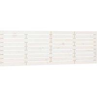 Berkfield Home Wall Headboard White 166x3x63 cm Solid Wood Pine | Size: 166 x 3 x 63 cm
