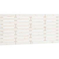 Berkfield Home Wall Headboard White 126x3x63 cm Solid Wood Pine | Size: 126 x 3 x 63 cm