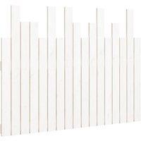 Berkfield Home Wall Headboard White 108x3x80 cm Solid Wood Pine | Size: 108 x 3 x 80 cm