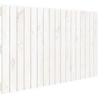 Berkfield Home Wall Headboard White 108x3x60 cm Solid Wood Pine | Size: 108 x 3 x 60 cm