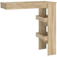 Berkfield Home Wall Bar Table Sonoma Oak 102x45x103.5 cm Engineered Wood in Brown