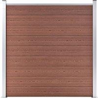 Berkfield Home WPC Fence Set 3 Square + 1 Slanted 619x186 cm Brown