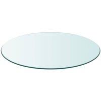 Berkfield Home Table Top Tempered Glass Round 900 mm in Clear