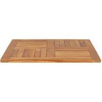 Berkfield Home Table Top Solid Teak Wood Square 80x80x2.5 cm in Brown