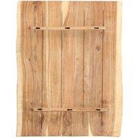 Berkfield Home Table Top Solid Acacia Wood 80x(50-60)x3.8 cm in Brown