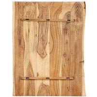 Berkfield Home Table Top Solid Acacia Wood 80x(50-60)x2.5 cm in Brown