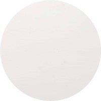 Berkfield Home Table Top Round White 90x3 cm Solid Wood Pine | Size: 90x3 cm