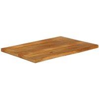 Berkfield Home Table Top Live Edge 110x60x2.5 cm Solid Wood Mango in Brown