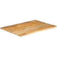 Berkfield Home Table Top Live Edge 100x80x3.8 cm Solid Wood Mango in Brown
