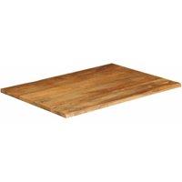 Berkfield Home Table Top Live Edge 100x80x3.8 cm Solid Wood Mango in Brown