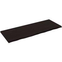 Berkfield Home Table Top Dark Grey 160x60x(2-4) cm Treated Solid Wood Oak