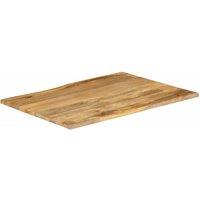 Berkfield Home Table Top 90x80x3.8 cm Live Edge Solid Wood Mango in Brown