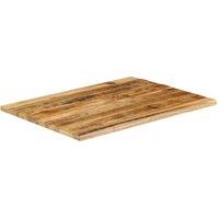 Berkfield Home Table Top 90x80x2.5 cm Live Edge Solid Wood Rough Mango in Brown